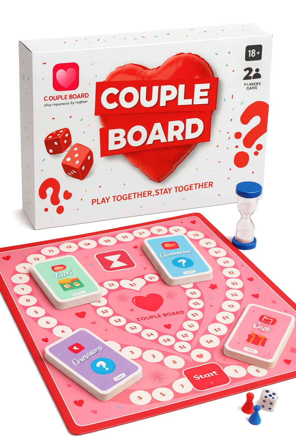 Couple Board - Board Game + Card Game for Couples