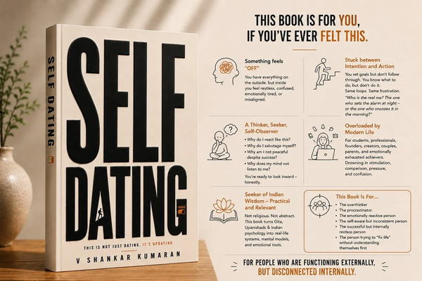 Self Dating book cover by V Shankar Kumaran